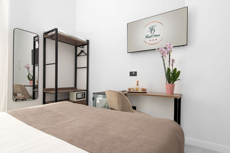 camera con letto alla francese hotel odeon